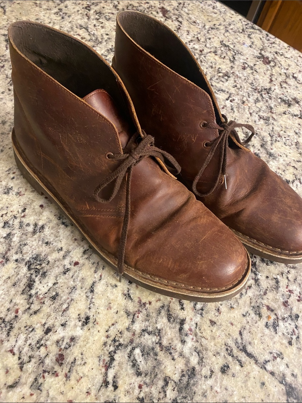 Clark desert boots leather size men’s 12